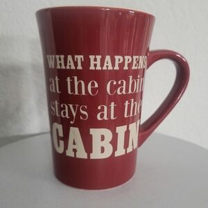 What Happens At The Cabin Stays Coffee Mug Cabin Lake House Garage Man Cave Bar